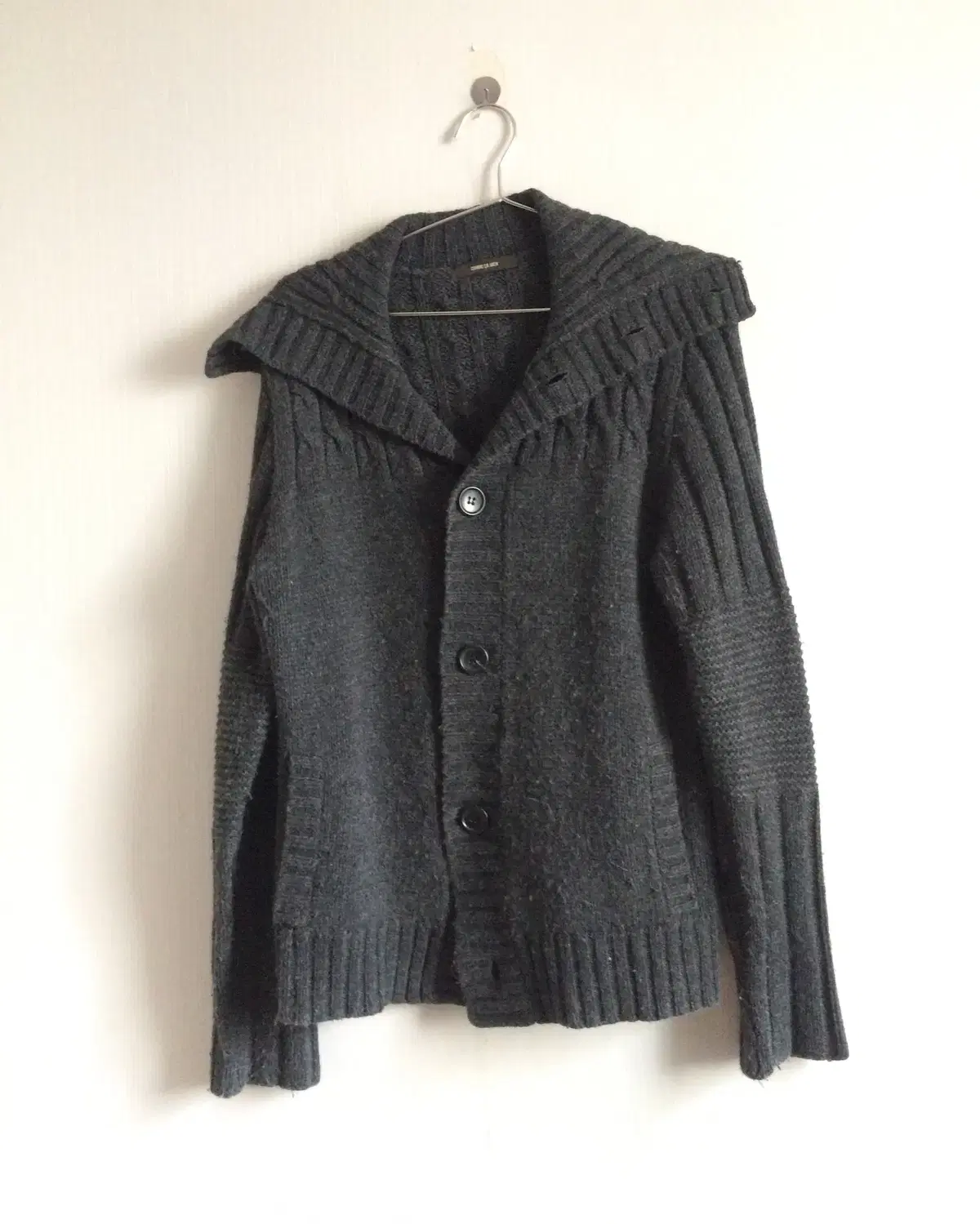 High neck knit cardigan